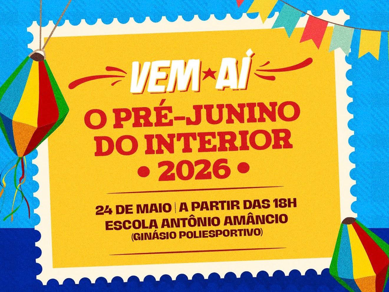 Atalaia realiza Pré-Junino do Interior 2026 neste domingo (24)